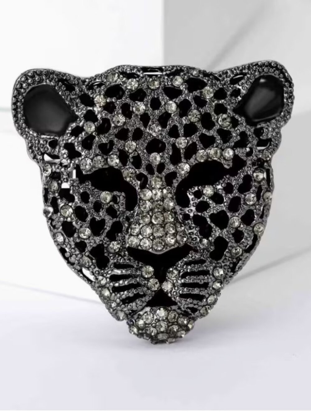 BOUTIQUE LEOPARD RHINESTONE BROOCH